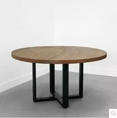 Ikea vintage hierro americano mesa redonda de madera redonda mesa de ... Ikea vintage hierro americano mesa redonda de madera redonda mesa de ...