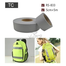 5 см х 5 м Серебряная рефлекторная лента ПРИШИТАЯ куртка для моды и новизны