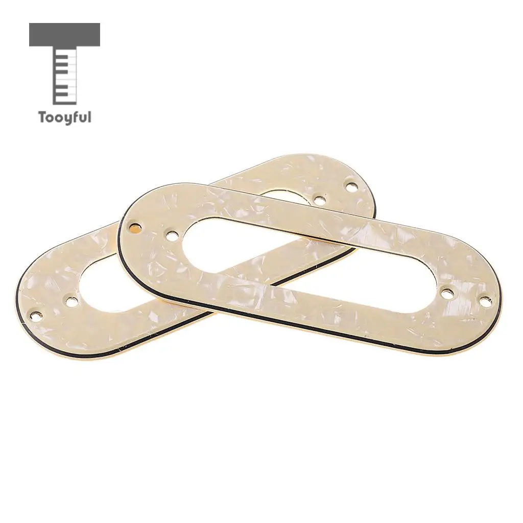 Tooyful 3PCS Guitar Pickups Frames Mounting Metal Rings for ST Electric Guitar Replacement Beige