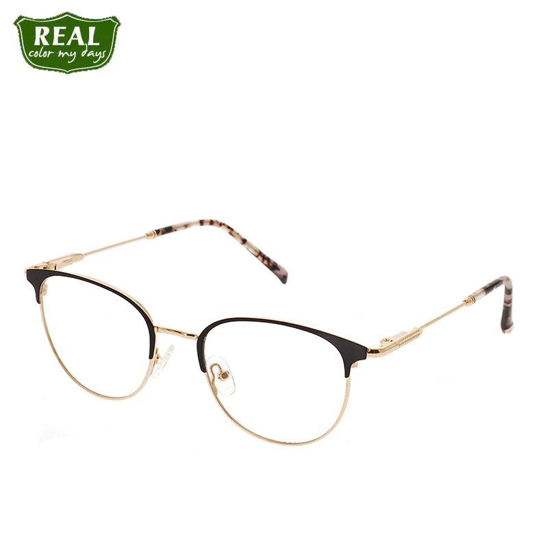 

Women Men Optical Frame Supper Light Metal Frame,Myopia Ultralight Frame Spectacles Patterned Temple Eyeglasses Vintage Classic