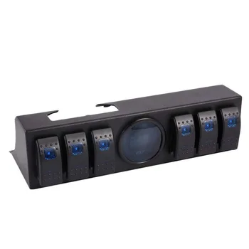 

6 Gang Rocker Switch Panel Switch Control Panel Sytem with Voltage Meter CONTROL BOX Wrangler JK TJ 12v-24v