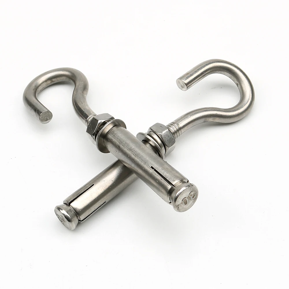 

Free Shipping M6 M8 Expansion Screws Hooks Thread Sleeve Anchor Expanding Hook 5 pcs