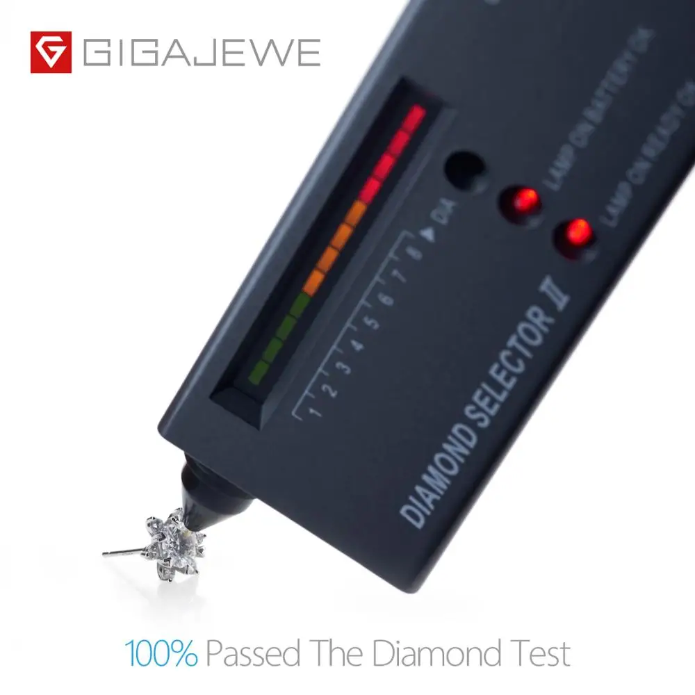 GIGAJEWE всего 1.6ct EF VVS Алмазный тест прошел Moissanite Белое золото покрытое 925 серебро