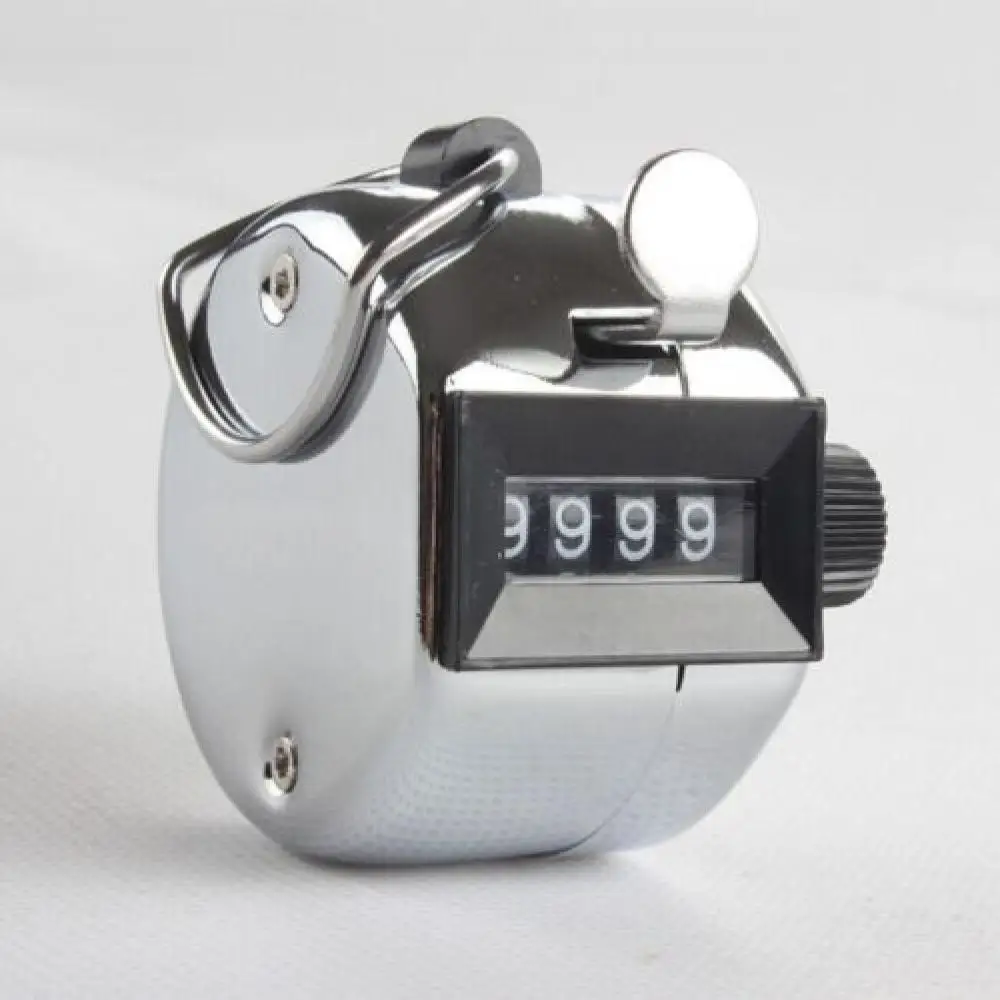 Practical design Chrome Hand held Clicker Counter 4 Digit Clicker Golf
