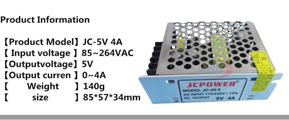 Transformador para Fita de Led Transformador de Luz 4a 5a 6a 8a 10a 12a 20a 30a 40a 60a 70a dc 5v 2a - 3a 4 Luzes e Iluminação