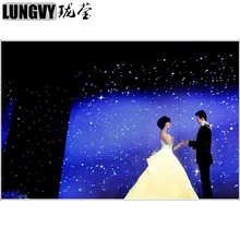 Горячие черные огнеупорные шторы со звездами занавес-задник Звездное освещение 2 м* 3 м Led звездное освещение BW цвет