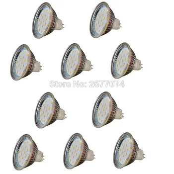 安い 4ワットledライトledランプスポットライト電球MR16 GU5.3 18 Led 2835 DC12Vウォームホワイト300LMガラスランプカップ10個JTFL119