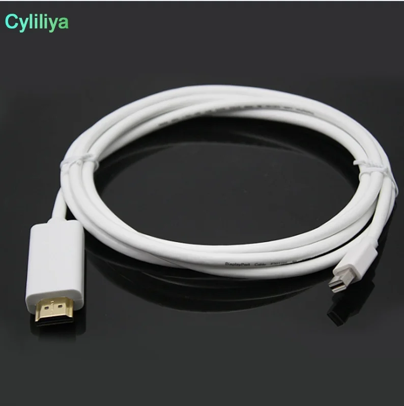 100 шт. 1 8 м 6 футов 2 Mini Displayport DP to HDMI Vedio Соединительный Кабель-адаптер для Apple MacBook Air