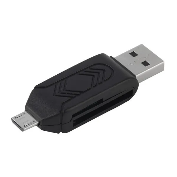 1 шт. Универсальный кард-ридер Мобильный телефон pc кард-ридер Micro USB OTG кард-ридер OTG TF/для флэш-памяти Новейшая Черный