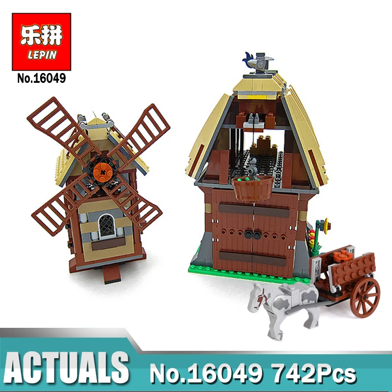

Lepin 16049 Creative Bricks Toy The Mill Village Raid Set Educational Building Blocks Kits compatible Legoing 7189 Toys As Gift