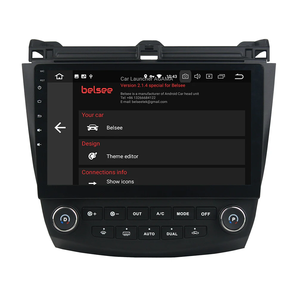 Cheap Belsee 10.1" Android 9.0 Car Stereo for Honda Accord 7th 2003-2007 Radio 4GB PX5 IPS Screen Head Unit Autoradio GPS Audio Player 2