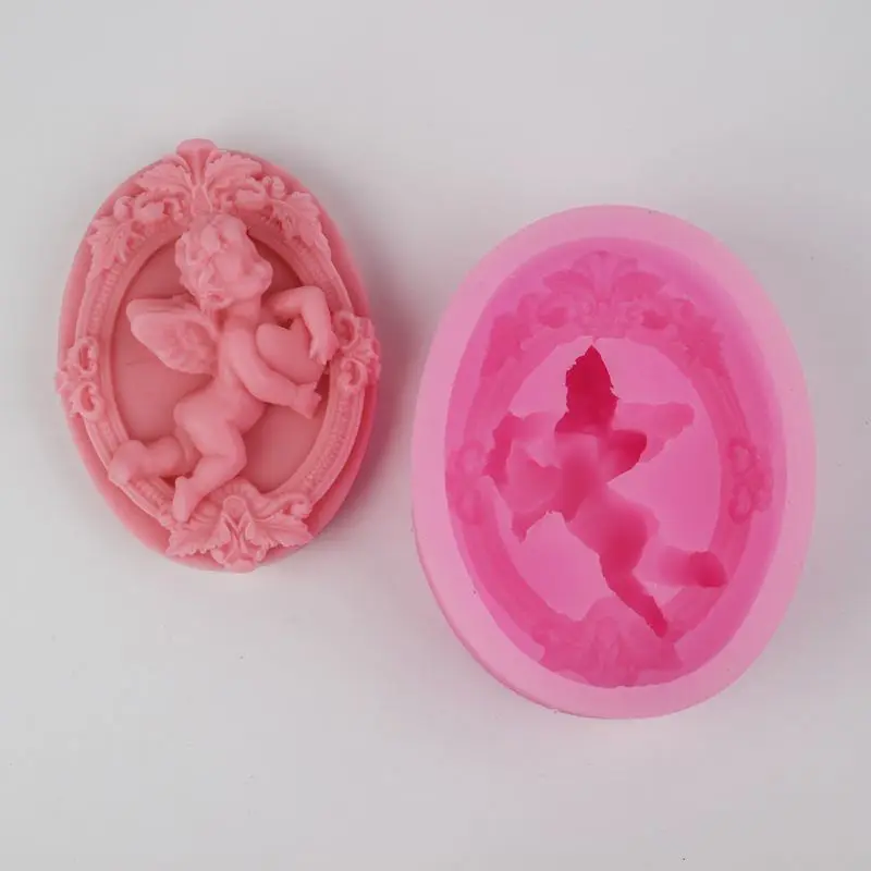 

angel soap mold silicone fondant baking tool soft Silicon mould for concrete clay plaster pendant making