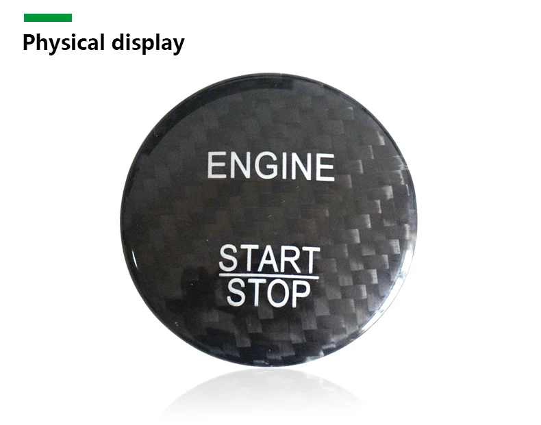 Airspeed Real Carbon Fiber Engine Start Button Cover Stickers Decor for Mercedes Benz C GLC W205 X253 C63 red black Car-styling  (3)