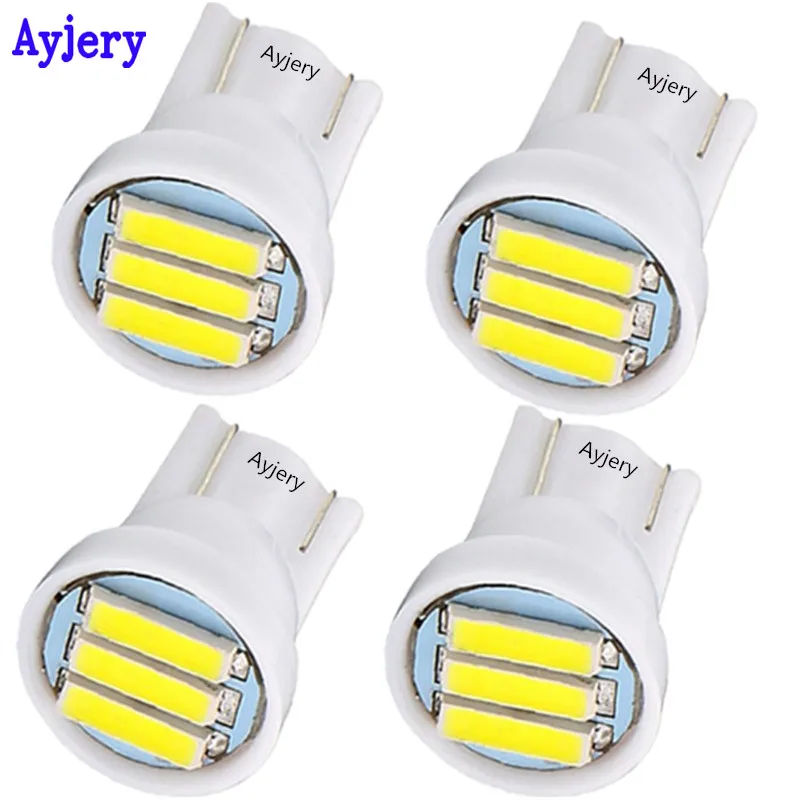 Ayjery 500X T10 7014 3 SMD налобный фонарь на 3 светодиодах 194 927 161 168 W5W Авто Подсветка приборной панели сигнальные лампы AC/DC 12 V парковки боковая лампа