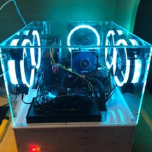 «Сделай сам» прозрачный акриловый ПК Компьютерное шасси в корпусе настольная стойка игровой хост двухслойная коробка ATX удлинение геймер компьютерные части