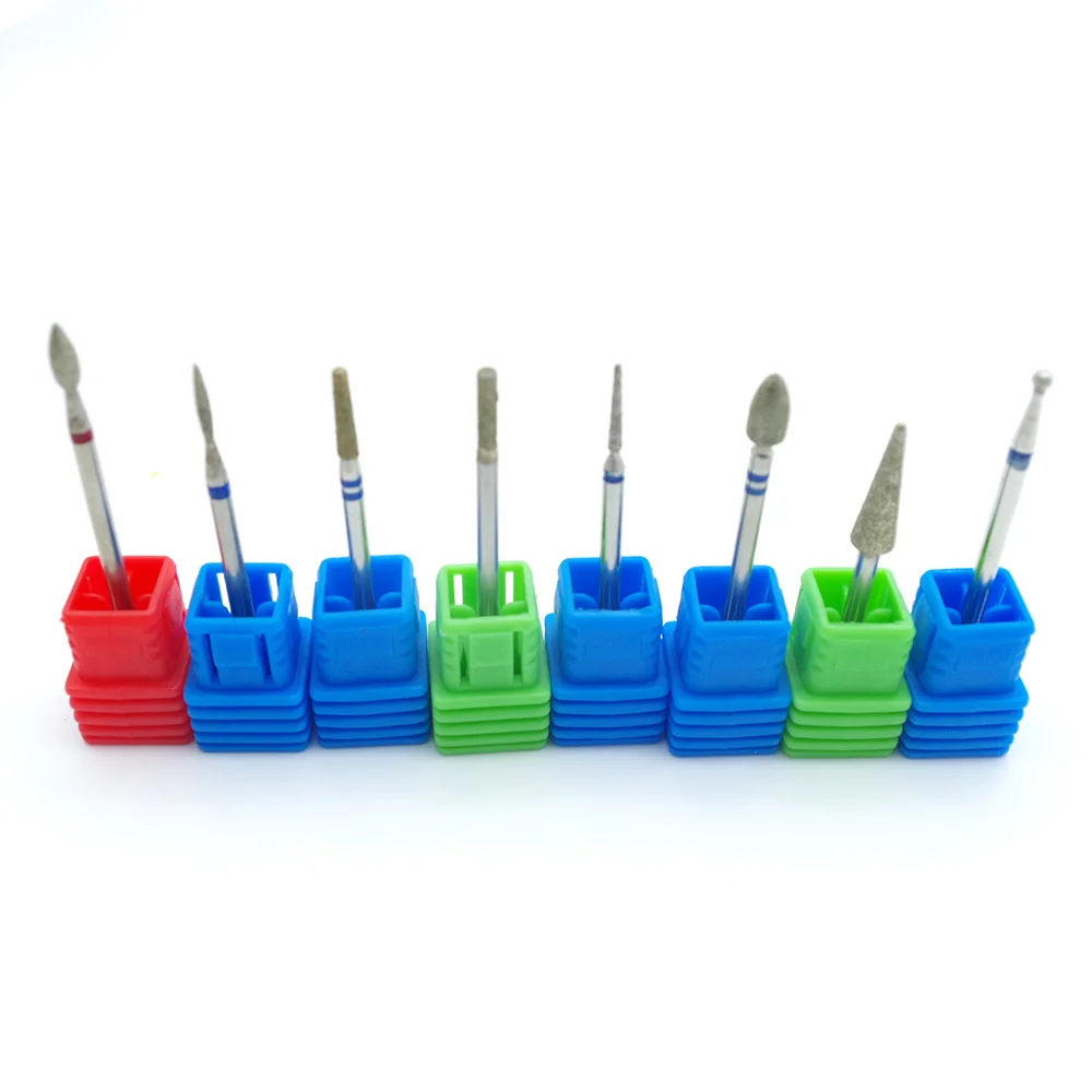 

8 Type Nail File Diamond Nail Drill Bit Milling Cutter For Manicure Electric Nail Machine Drill Women Nail Art Tool Accessories