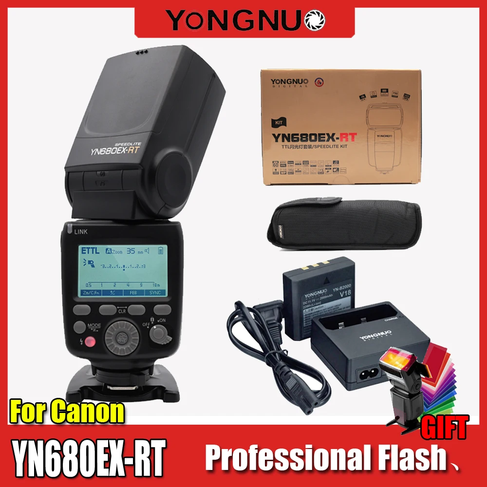 YN680EX RT Беспроводная вспышка 2 4G ttl HSS Speedlite для Canon с поддержкой YN E3 батареи Li Master Slave