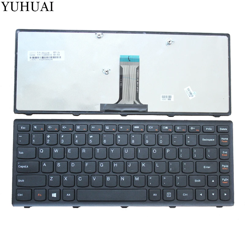 

New For Lenovo G400AS G400S G400AS G400AS G405S Z410 Laptop Keyboard with Frame US English black