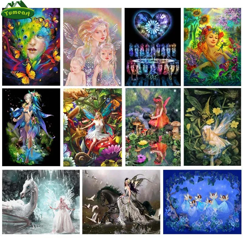 Полностью Алмазная вышивка YUMEART алмазная мозаика Elves 5D картина DIY квадратная с