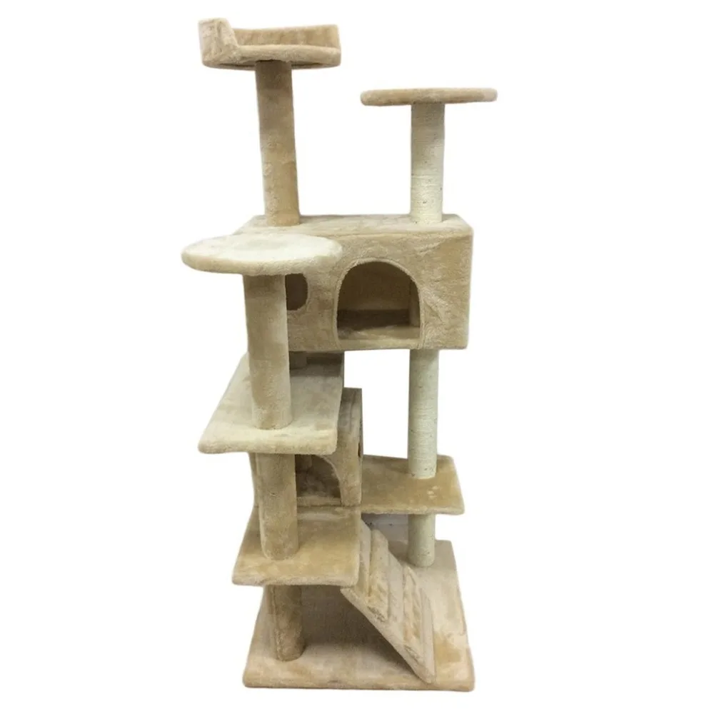 Pets Centre Toys Furnitures Kitten Cat Tree Great Cat Scratching Post Tower Climbing Tree Cat Scratch Pad Board Protecting