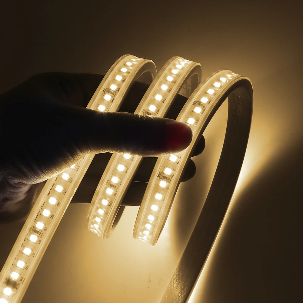 220В Светодиодная лента 2835 144 светодиодов/м высокая безопасность Высокая
