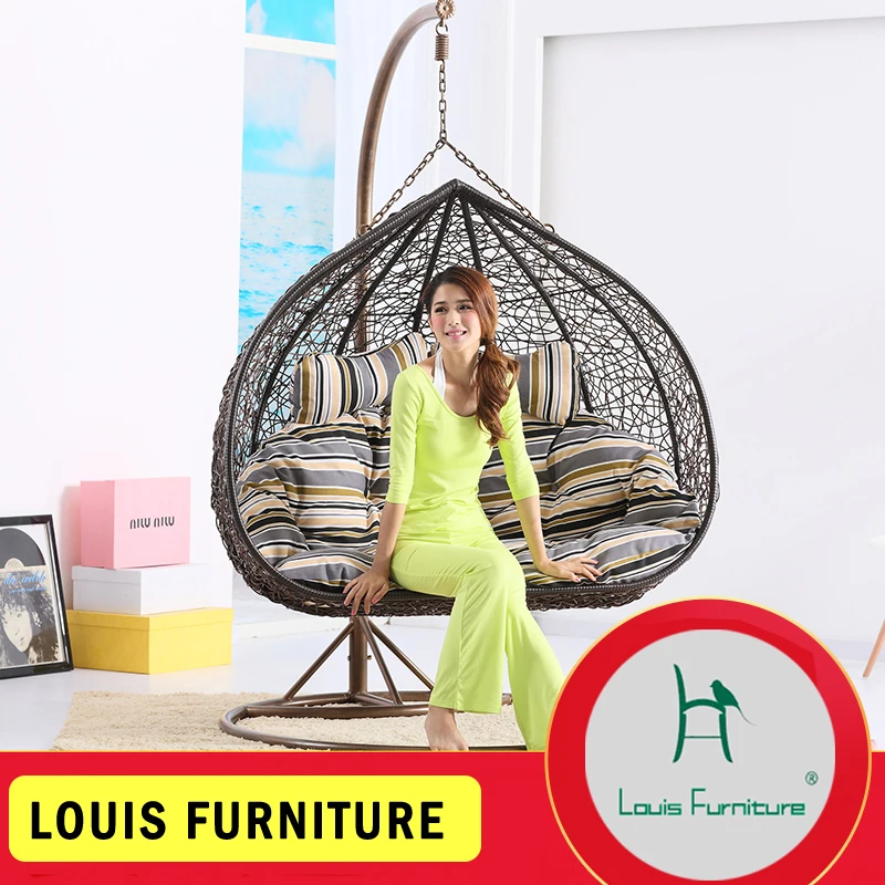 Кресло качели Louis fashion для внутреннего дворика подставка из ротанга взрослых