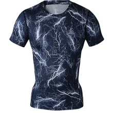 Мужские плотно облегающие базовый слой кожи беговые фитнес-упражнения Велоспорт Футбол рубашки Нижнее белье майка камуфляж