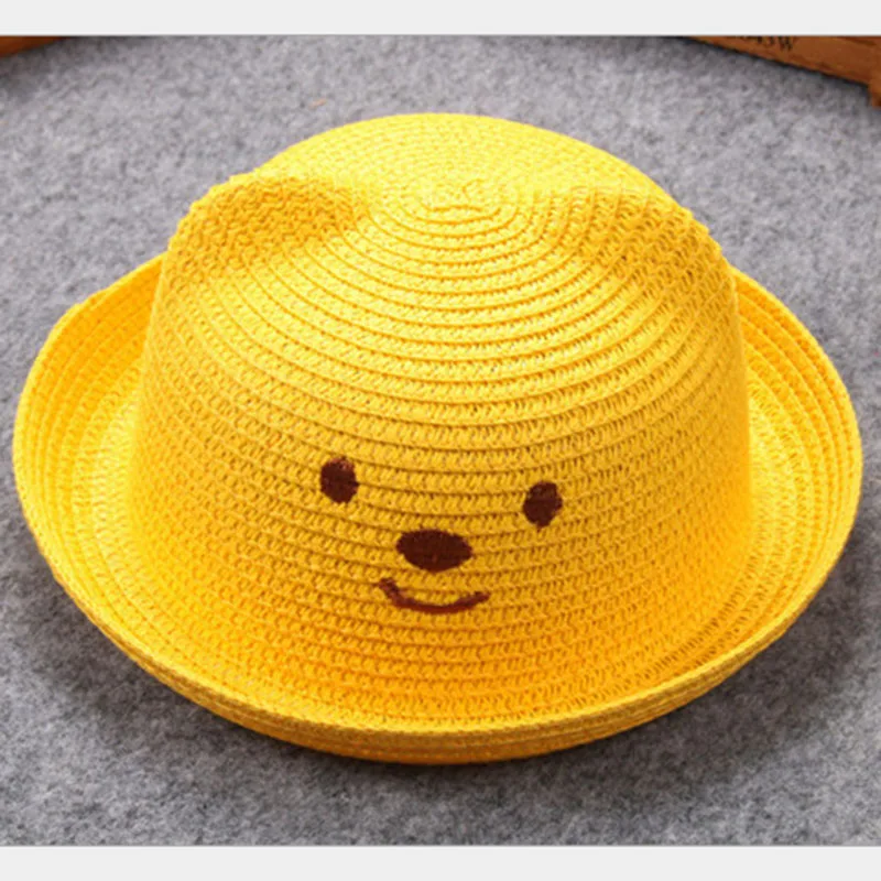 Весенне-летняя детская пляжная шляпа с кошачьими ушками и медведями для маленьких мальчиков и девочек, lm13