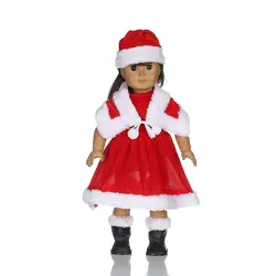 Детский лучший подарок на день рождения Высокое качество Мода Ручной работы 18 дюймов Кукла Рождественская одежда (без обуви)