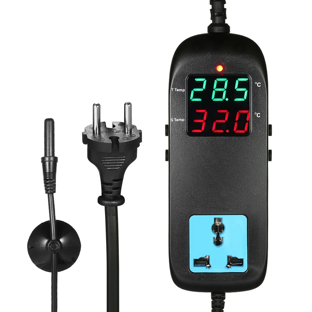 Electronic Thermostat Digital Breeding Temperature Controller Socket US EU Plug