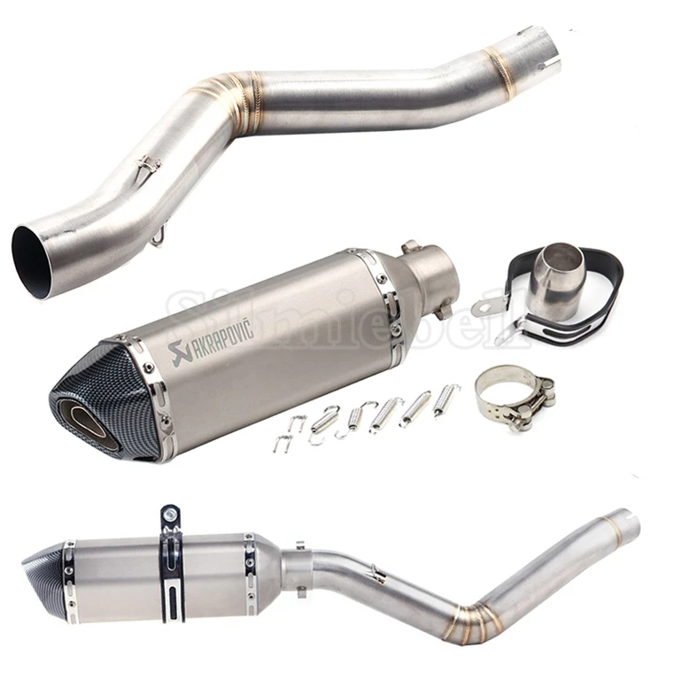 

Akrapovic Exhaust Motorcycle Slip on Exhaust Pipe Escape Moto Muffler Middle Link Pipe With DB Killer For Benelli TRK502 TRK 502