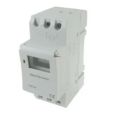 

DIN Rail Mounting Weekly Digital Programmable Electronic Timer THC15A DC 24V