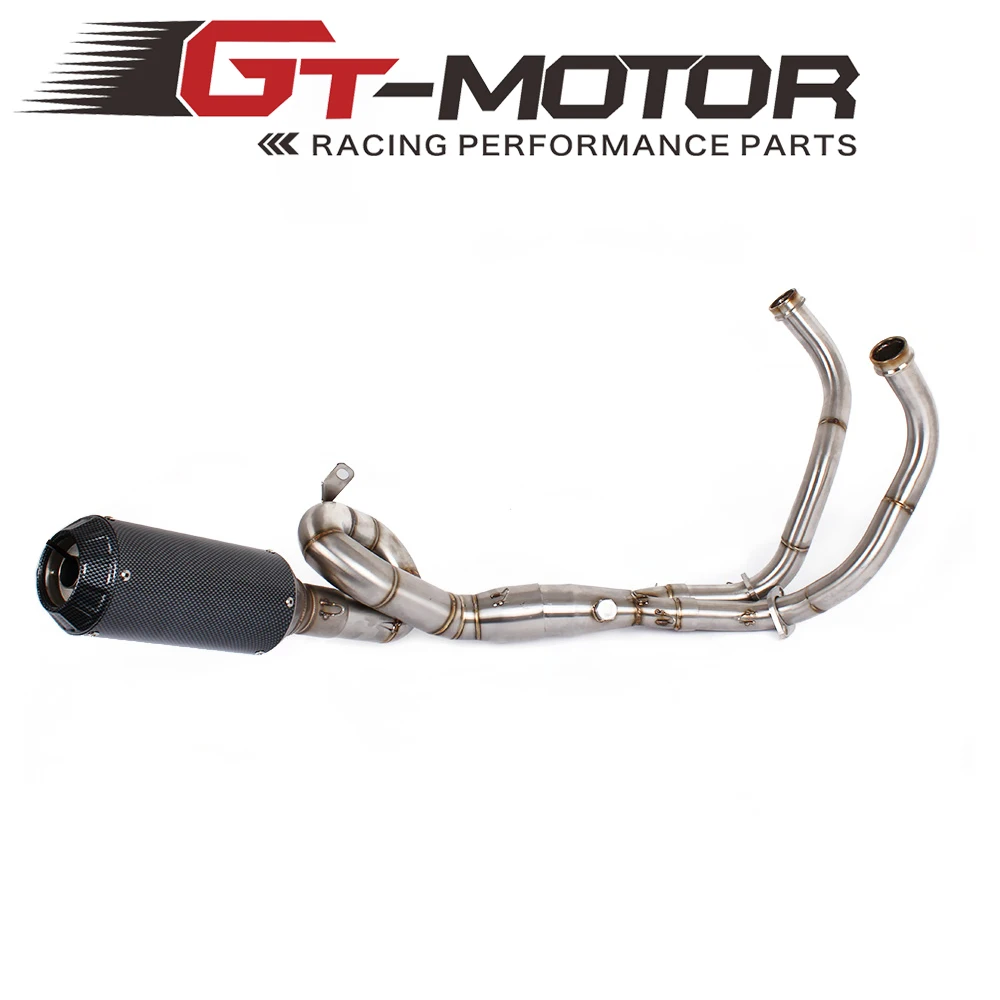 

GT Motor - Exhaust Full system FOR YAMAHA FZ-07 MT-07 FZ 07 MT 07 2014-2017 with Muffler XSR700 2016-2017