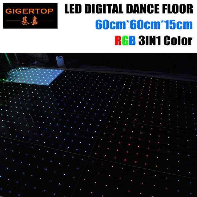 Best Value TIPTOP Stage Light 60cm x 60cm TP-E25 Led Digital Dance Floor Graphic Effect SD Card/DMX Control RJ45 Cat5 Net Cable Computer