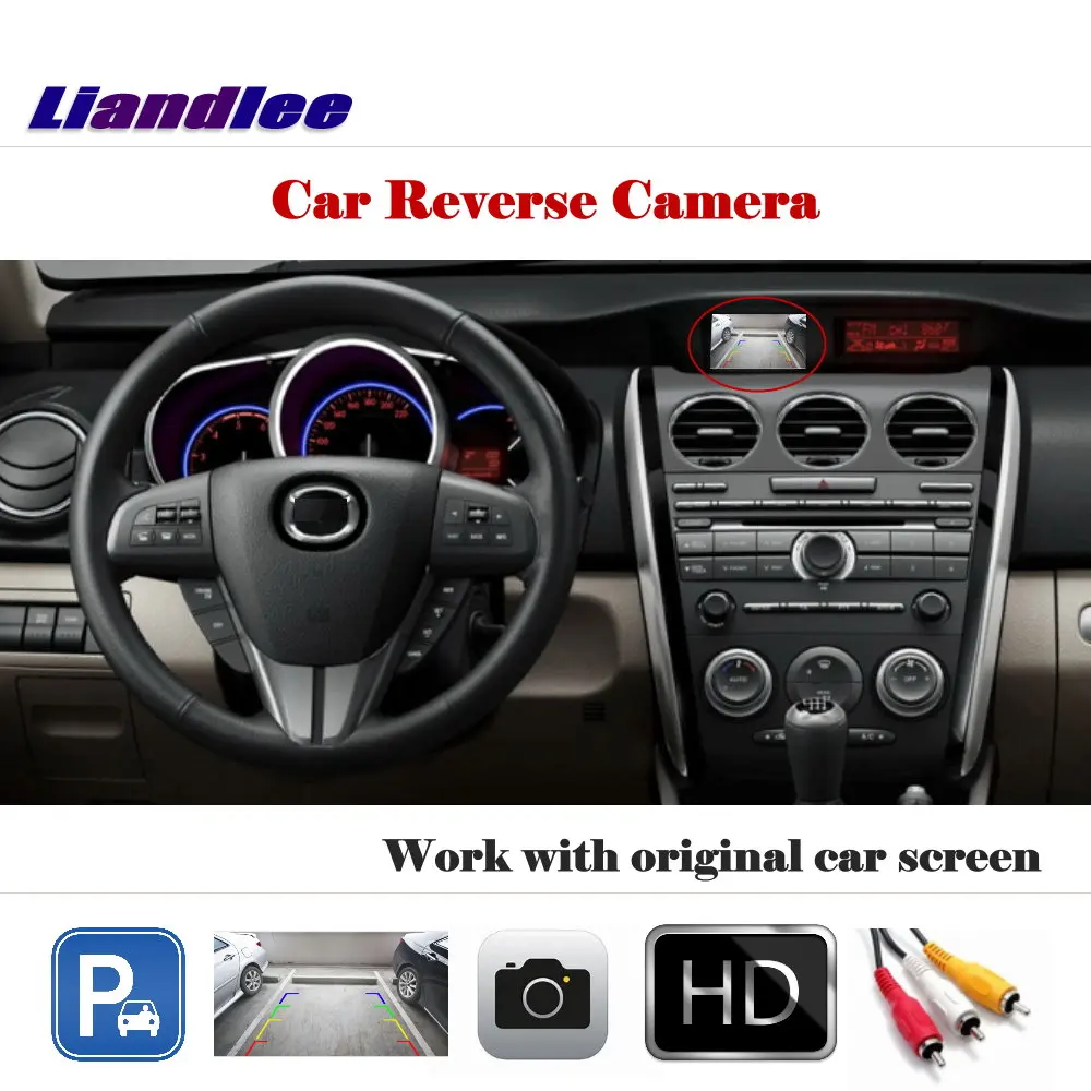 Koop Liandlee Auto Reverse Achteruitrijcamera Voor Mazda CX 7 CX7 2007 ~ 2013 HD CCD Back Parking Camera Werken met auto Fabriek Scherm