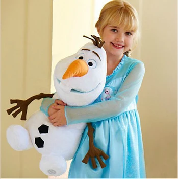 

50cm Soft cotton OLAF Snowman Plush Doll cartoon Movie Lovely Stuffed Princess Elsa Anna Kristoff Trolls Milu baby kids Toy Gift