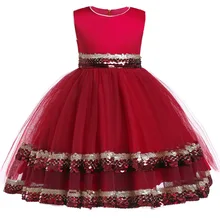 Платье для девочек для причастия; платье без рукавов с блестками; юбка принцессы с цветочным рисунком для девочек; платье для свадьбы