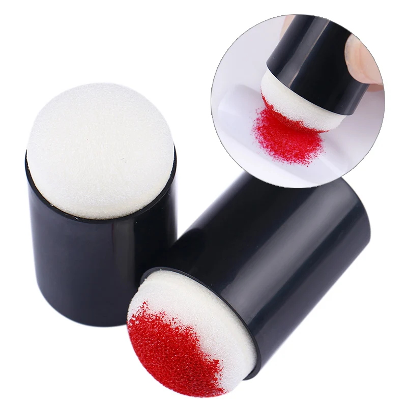 

3 Pcs Reusable Gradient Blooming Pen Dotting Brush Sponge Head Stamp Manicure Nail Art Tool