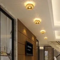AC90-260V 6W Moderne Led-deckenleuchte Kristall lampen Veranda gang lichter korridor balkon beleuchtung Acryl kristall Decke lampe