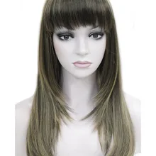 Сильные красивые синтетические парики длинные прямые женские Жаростойкие монолитные волосы много цветов