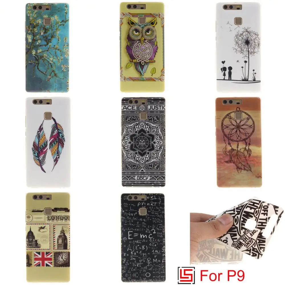 

New Beautiful Ultra Thin TPU Silicone Soft Phone Cell Case shell Cover For Huawei huwawei P9 P 9 Lion Dandelion