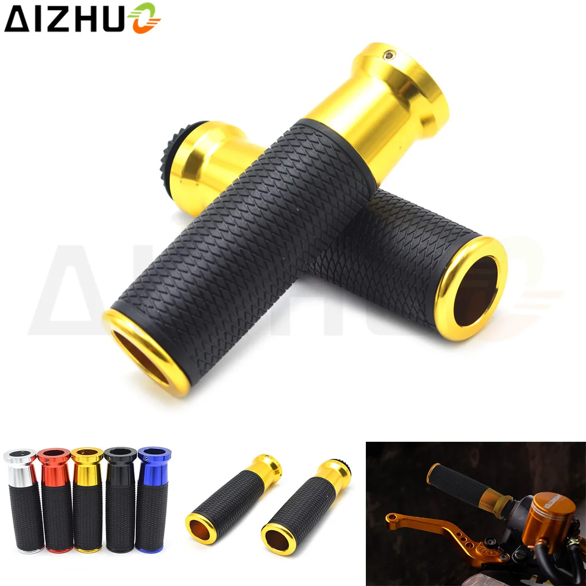 

Aluminum 7/8" 22mm Motorcycle Handle Grip Motorbike Handlebar Grips For KTM Benelli BN TNT 300 600 899 TRK502 Ducati Scrambler