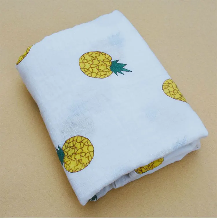 Горячая Распродажа, детское муслиновое Хлопковое одеяло, детское Пеленальное Хлопковое одеяло с красочным принтом, мягкое дышащее одеяло для новорожденных