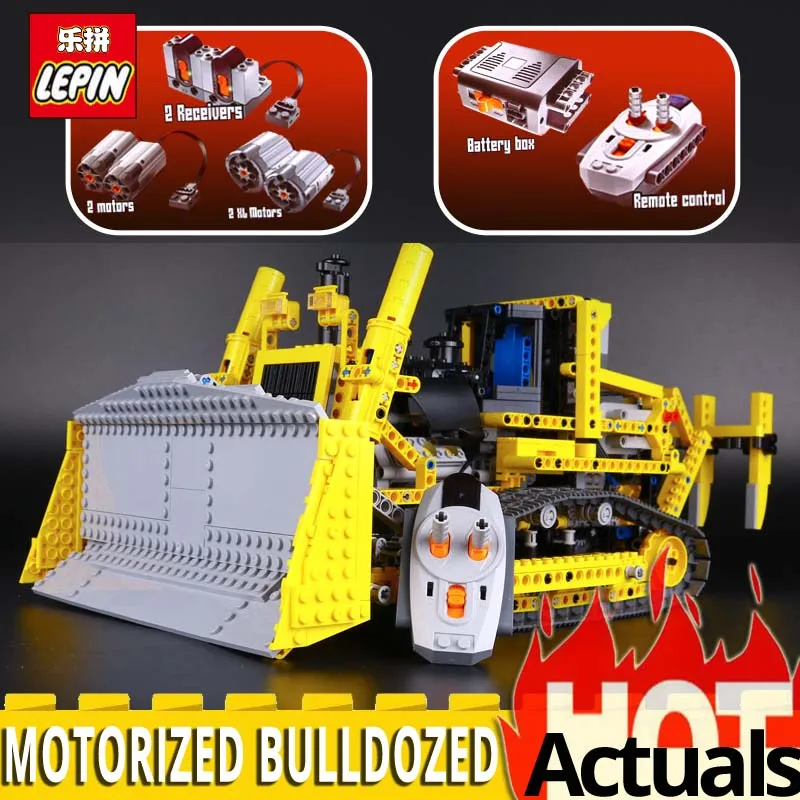 LEPIN 20008 technic series remote contro lthe bulldozer Model Assembling Building block Bricks kits Compatible legoing 42030 Car