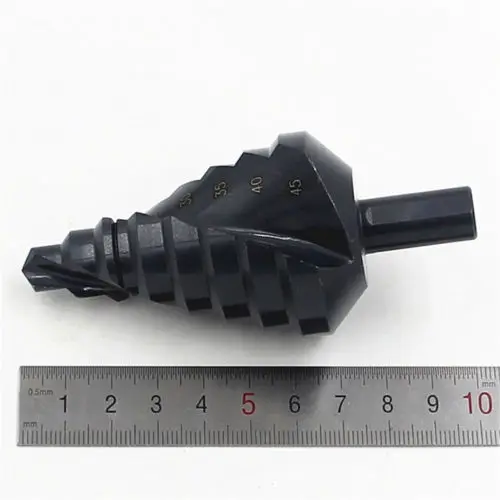 

Fixmee 10-45mm HSS Titanium Coated Step Drill Bit Industrial Reamer Metal Hole Saw Triangle Shank Spiral Grooved Core Drill Bits