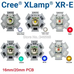 1 шт. CREE XRE Q5 светодио дный XLamp XR-E холодный белый теплый белый красный зеленый синий желтый 3 Вт высокое Мощность светодио дный излучатель