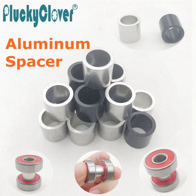 4pcs Black Spacer 608 bearing Sliver Axis Sleeve Speed Kit 627 Bearing Spacer Inline Skate Axle