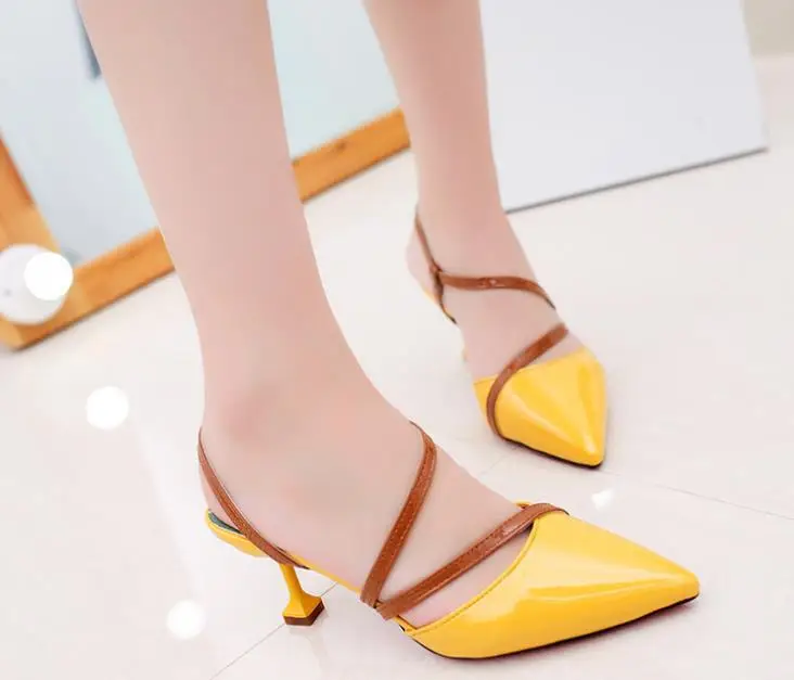 

Spring new pointy fine with high heels solid color wedding shoes, non-slip wear, stylish and comfortable