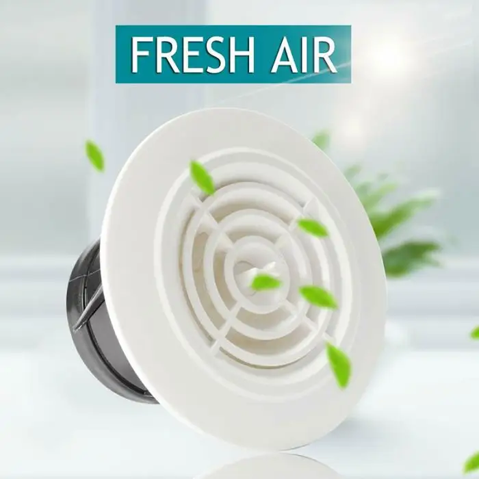Круглое вентиляционное отверстие ABS вентиляционная решетка крышка Регулируемая вытяжной вентилятор для ванной офисной вентиляции