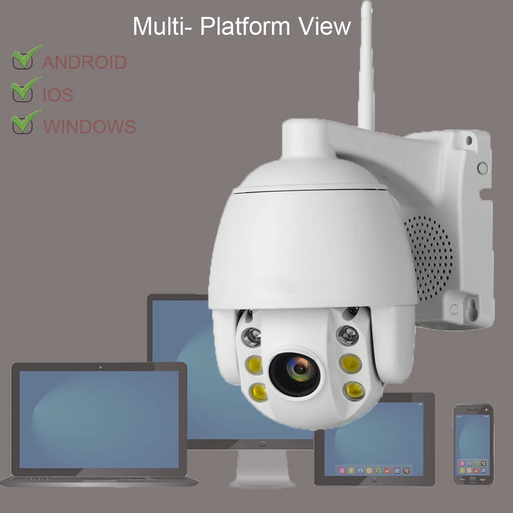 Мини ip камера WIFI PTZ 5X Zoom 1080P HD 2MP беспроводная безопасность наружная скоростная